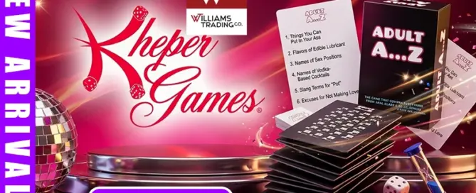 Williams Trading showcases the Keeper Games Adult A...Z party game in its Weekly New Arrivals for July 17, 2026.