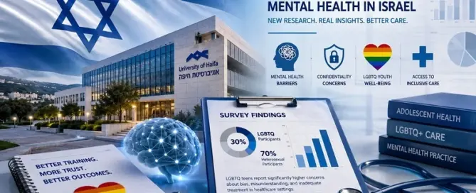Illustration representing University of Haifa research examining healthcare access and mental health barriers affecting Israeli LGBTQ teens.