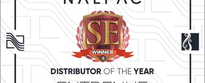 Nalpac and Entrenue receive the Distributor of the Year honor during the 2026 StorErotica Awards, recognizing excellence in adult retail distribution and customer service.