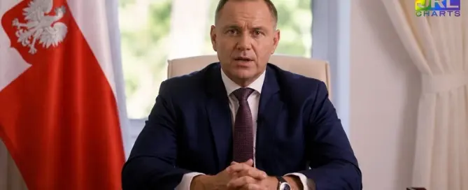 Polish President Karol Nawrocki announces his veto of Poland's civil partnerships bill during an official televised address.