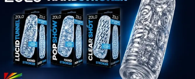 XGEN Products showcases the ZOLO Hand Stroker Collection featuring the Lucid Tunnel, Pop Show, and Clear Shot men's wellness products.