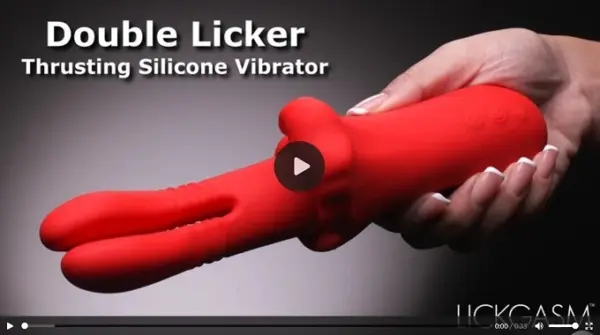 Thumbnail from the official Double Licker Thrusting Silicone Vibrator B2B commercial by XR Brands.