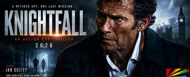 Ian Ogilvy stars in Knightfall 2026, the action spy thriller from Saban Films and Shogun Films