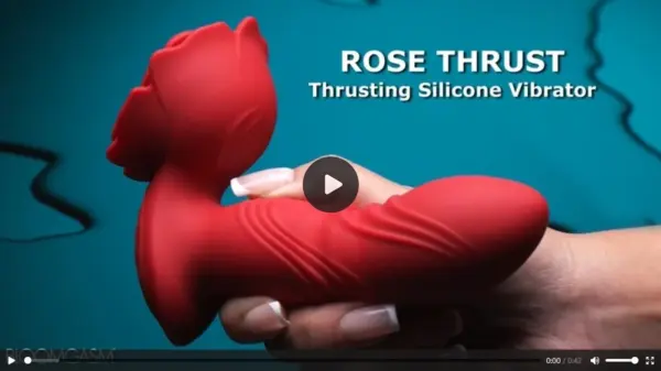 Thumbnail from the official Rose Thrust Thrusting Silicone Vibrator B2B commercial by XR Brands.