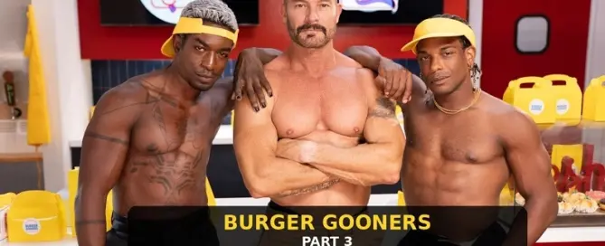 Adrian Hart, Greg Dixxon and Jonzu star in MEN.com’s Burger Gooners Part 3
