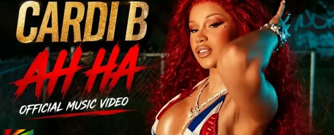 Cardi B stars in the AH HA official music video featured on JRL CHARTS Hip-Hop News.