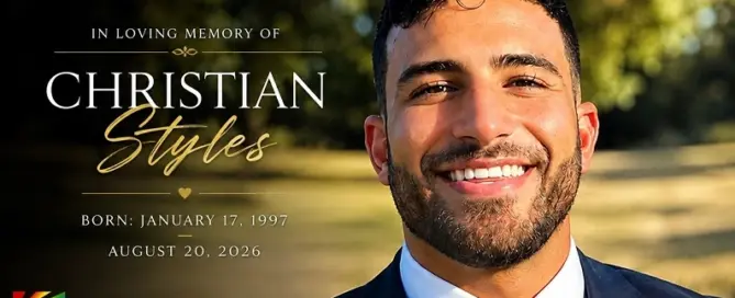 Christian Styles memorial image honoring the gay performer and content creator, who died August 20, 2026, at age 29.