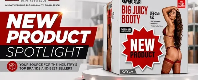 Full Circle Brands spotlights the Savage Me Big Juicy Booty collection for pleasure product retailers and wholesale buyers.