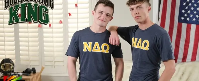 Jack Valor and Grant Ducati star as two fraternity brothers discovering their friendship may be something more in Member Fantasy: Homecoming King.