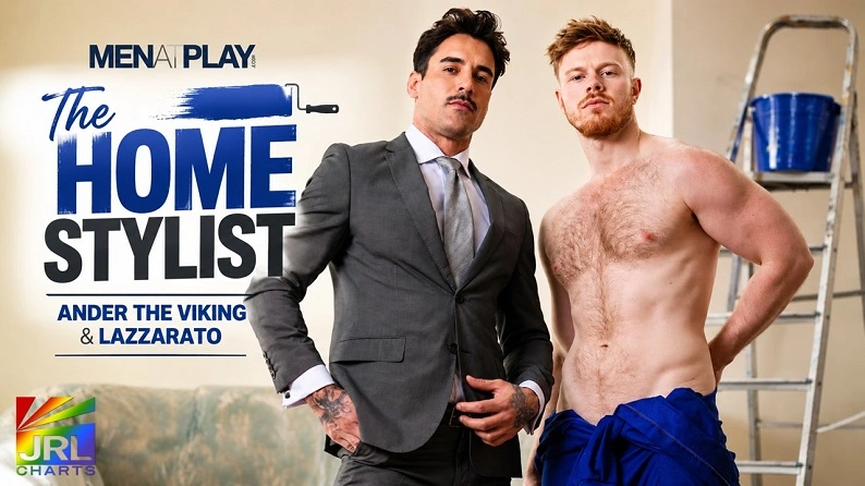Lazzarato and Ander the Viking star in Menatplay’s The Home Stylist, featured on JRL CHARTS Gay News.
