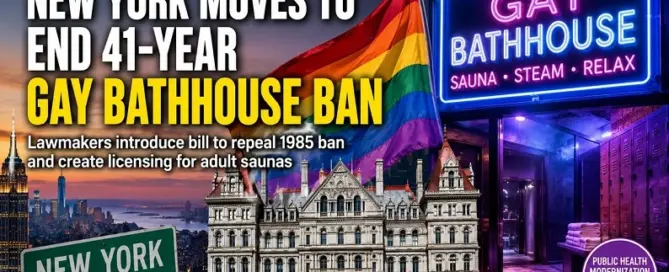 New York moves to repeal 41-year gay bathhouse ban under the Public Health Modernization Act
