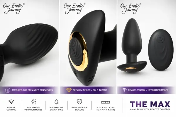 Our Erotic Journey The Max Anal Plug with Remote Control featured as an Anal August Retailer Spotlight Pick