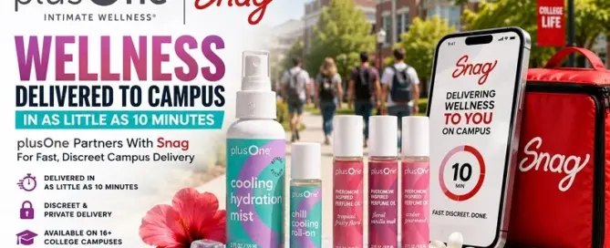 plusOne wellness products and Snag campus delivery featured in the brands' new college partnership.