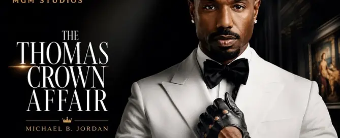 Michael B. Jordan stars in The Thomas Crown Affair official trailer promotional artwork from Amazon MGM Studios.