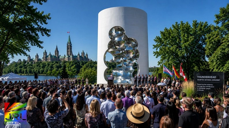 Thunderhead LGBTQ monument in Ottawa honoring victims and survivors of Canada’s historic LGBT Purge.