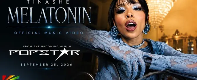 Tinashe stars in the “Melatonin” official music video ahead of her POPSTAR album arriving September 25, 2026.