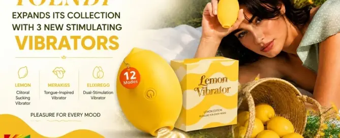Toendi Lemon Vibrator with retail packaging from the women’s intimate wellness brand