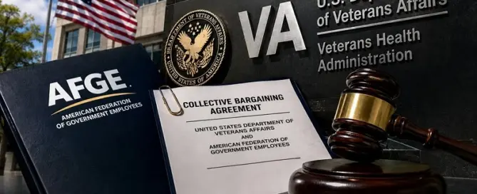 VA AFGE union contract and federal court battle over collective bargaining rights