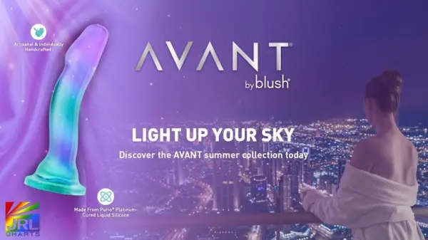 Blush Aurora retail packaging from the Avant by Blush handcrafted silicone collection