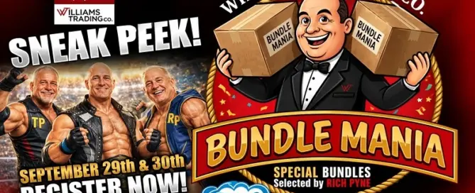 Williams Trading Bundle Mania event featuring special Cloud 9 Novelties bundles selected by Rich Pyne for the September 29–30, 2026 livestream.