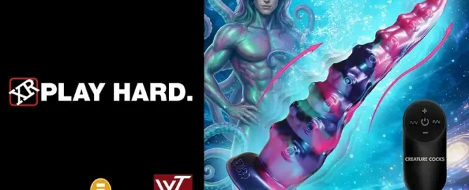 XR Brands Creature Cocks Tenta-Squirm squirming and vibrating silicone tentacle with remote control