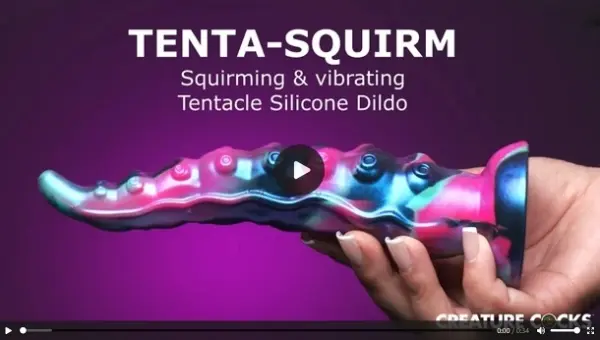 XR Brands Creature Cocks Tenta-Squirm product video demo showing squirming and vibrating movement