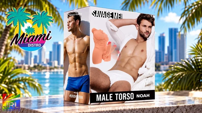 Full Circle Brands Noah Male Torso product featured in the company's expanding realistic male torso collection for adult specialty retailers.