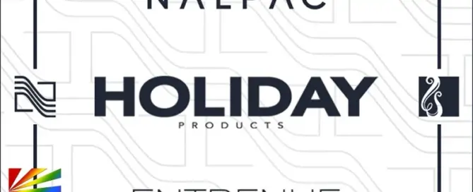 Nalpac, Holiday Products and Entrenue logos representing Nalpac’s expanded U.S. distribution network.