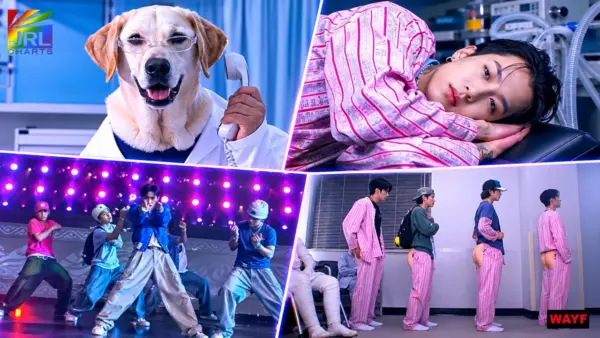 WAYF BOYS A4M music video scenes featuring the surreal hospital concept and nightclub stage performance